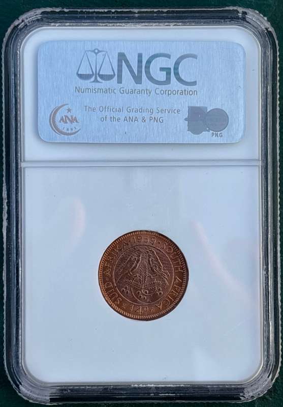 1959 SAU farthing NGC MS63RD