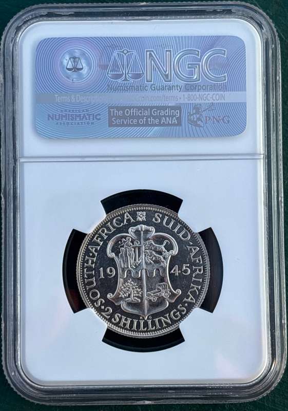 1945 SAU 2 shillings (florin), NGC PF62 - only 150 proof coins minted