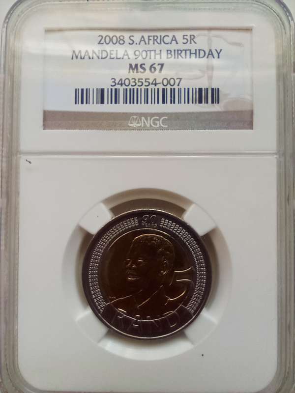 MANDELA 90TH BIRTHDAY COIN NGC  MS 67 HIGH GRADE
