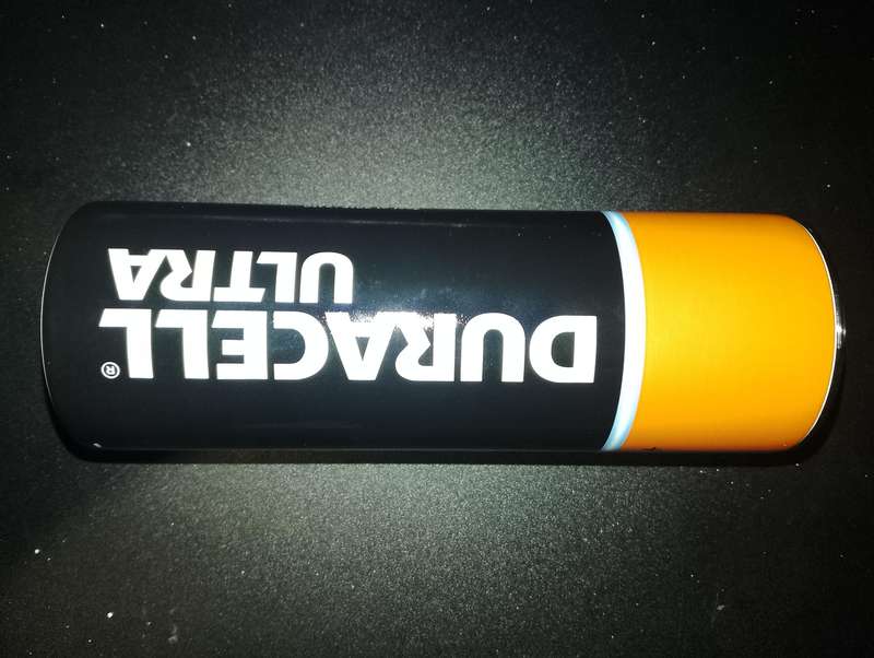 STAINLESS STEEL TUMBLER/MUG ( DURACELL BATTERY PATTERN )