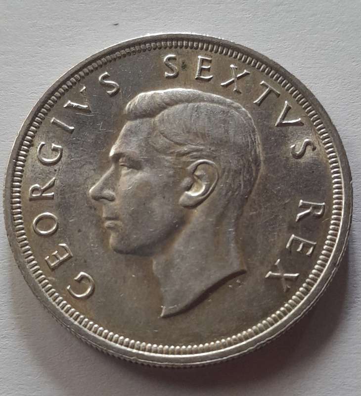 South Africa Silver 5 Shillings 300th Anniversary 1952