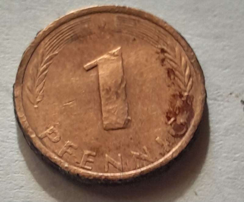 German 1 Pfennig Coins - 1950 & 1974