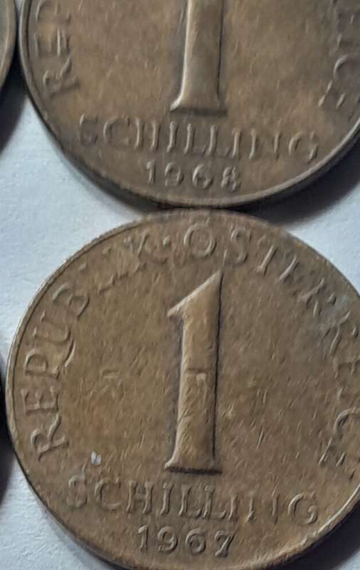 1960,s Osterreich 1 Shilling Coins