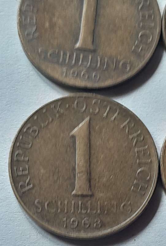 1960,s Osterreich 1 Shilling Coins