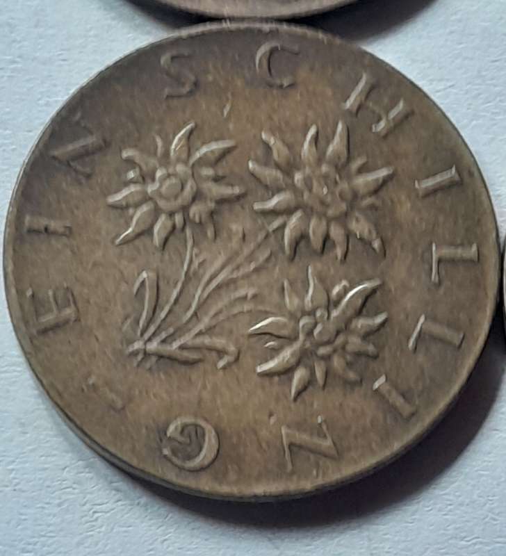 1960,s Osterreich 1 Shilling Coins