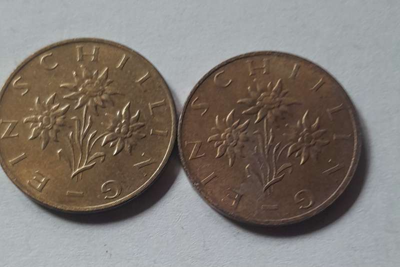 2 x  Osterreich 1 Shilling Coins