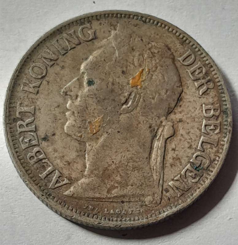 1926 Belgium Congo 1 Franc Coin