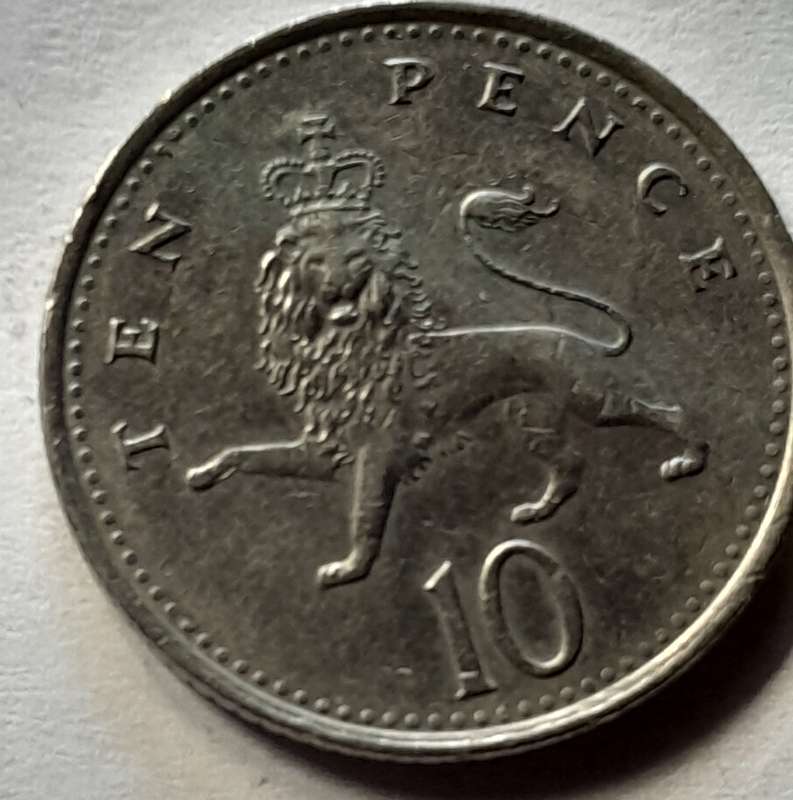 2 x British 10 Pence Coins - 1992