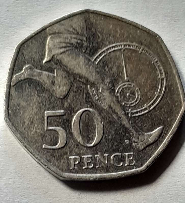 British 50 Pence Coin - 2004