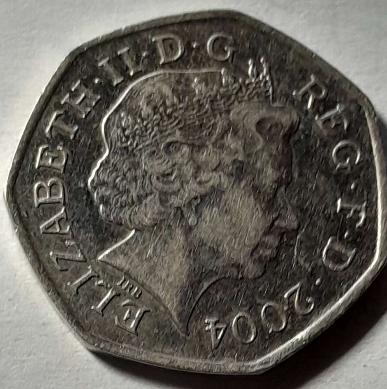 British 50 Pence Coin - 2004