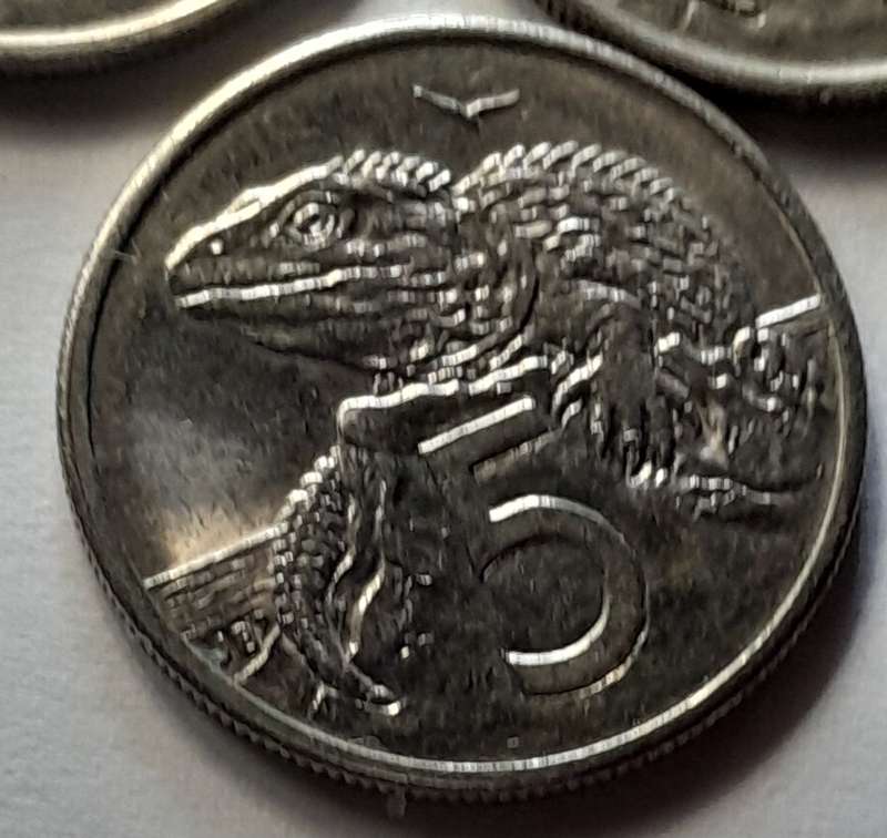 3 x New Zealand 5 Cent Coins - 1975 & 1985