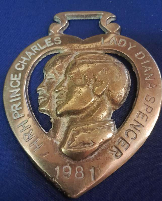 Vintage Single Horse Brass - HRH Prince Charles and Lady Diana Spencer Wedding 1981