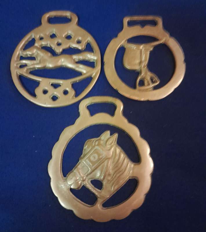 Vintage Single Horse Brasses - Set of Three