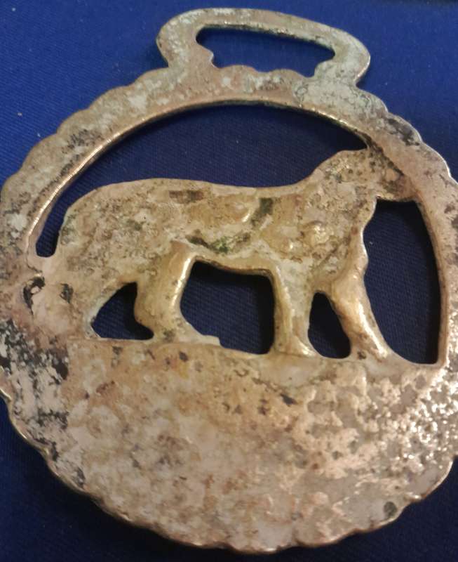 Vintage Single Horse Brasses - Set of three (I Love Dogs and Beer)