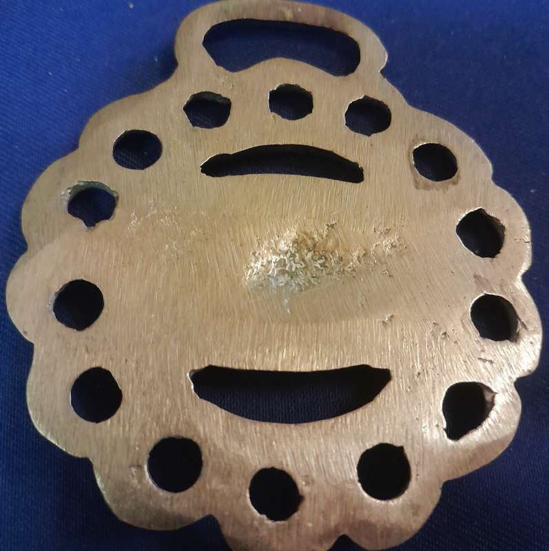 Vintage Single Horse Brasses - Set of three (I Love Dogs and Beer)
