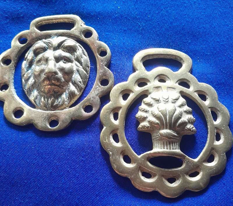Vintage Single Horse Brasses - Set of Two