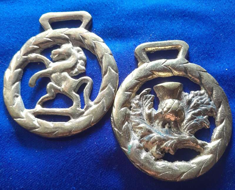 Vintage Single Horse Brasses - Set of Two