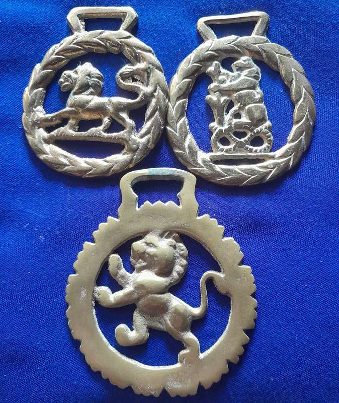 Vintage Single Horse Brasses - Set of Three