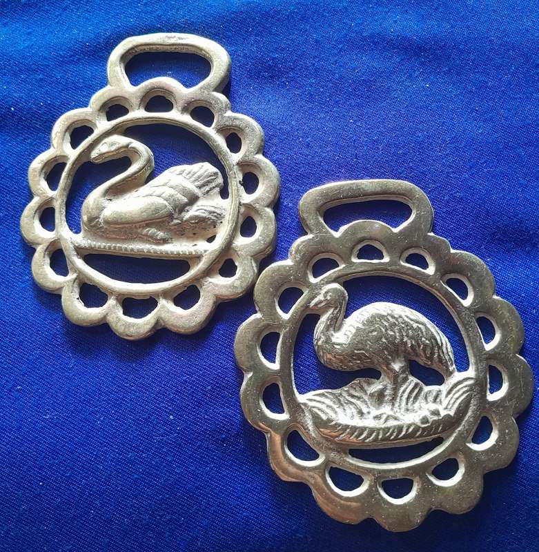 Vintage Single Horse Brasses - Set of Two