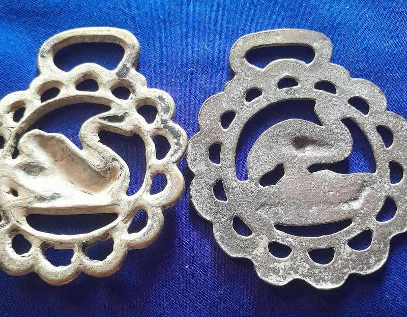 Vintage Single Horse Brasses - Set of Two