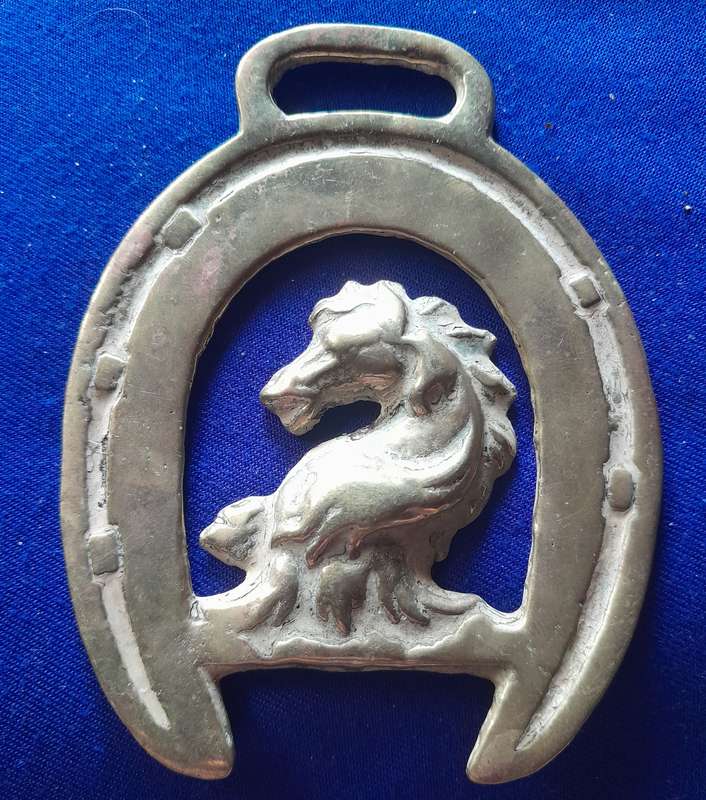 Vintage Single Horse Shoe Horse Brasses - Set of Two