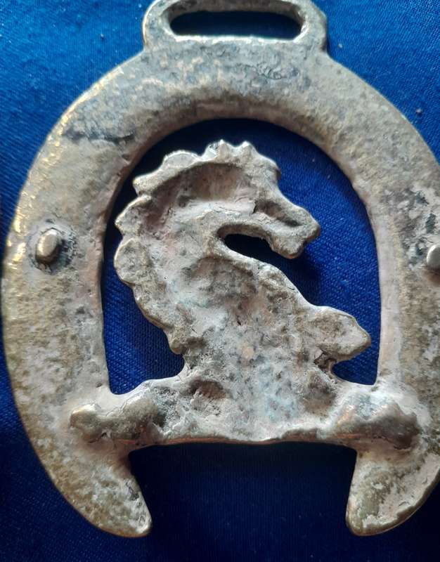 Vintage Single Horse Shoe Horse Brasses - Set of Two