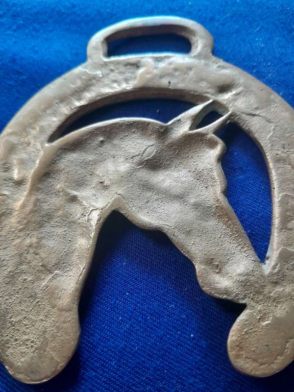 Vintage Single Horse Shoe Horse Brasses - Set of Two