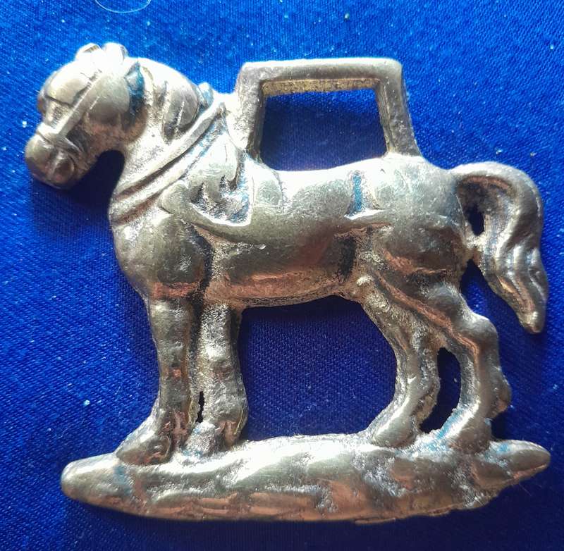 Nice Collection of Five Vintage Horse Motif Single Horse Brasses