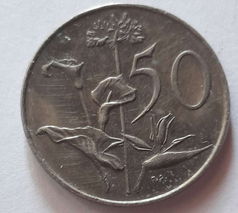 1988 South African 50 cent Coin
