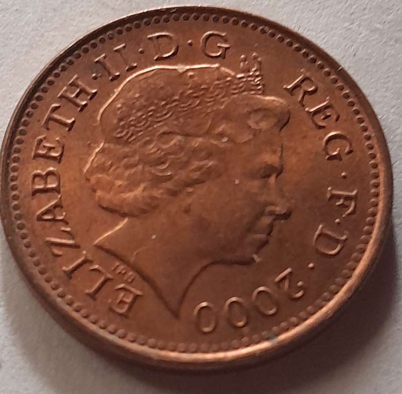 2000 UK (British) 1 Penny Coin