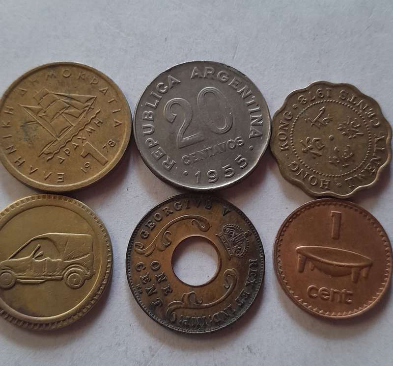 Assorted International Coins - 6 Coins
