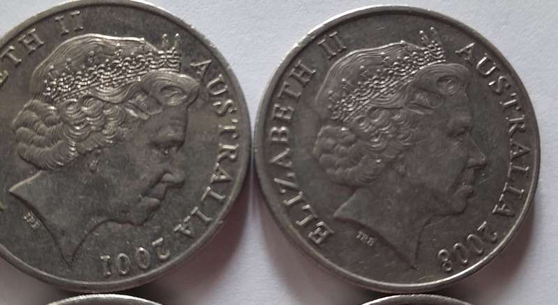 Australian 20  Cent Coins 1998, 2001, 2004 and 2008