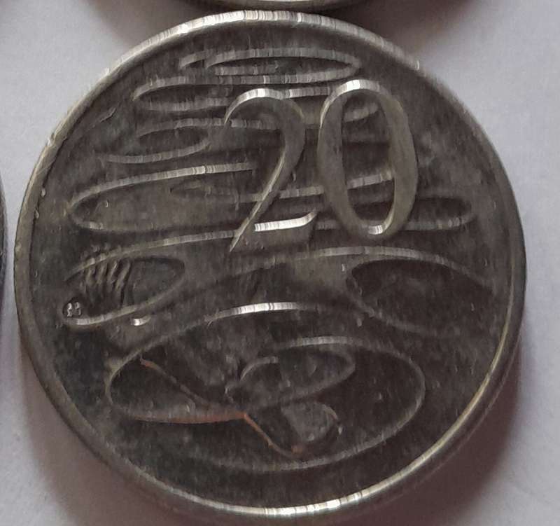 Australian 20  Cent Coins 1998, 2001, 2004 and 2008
