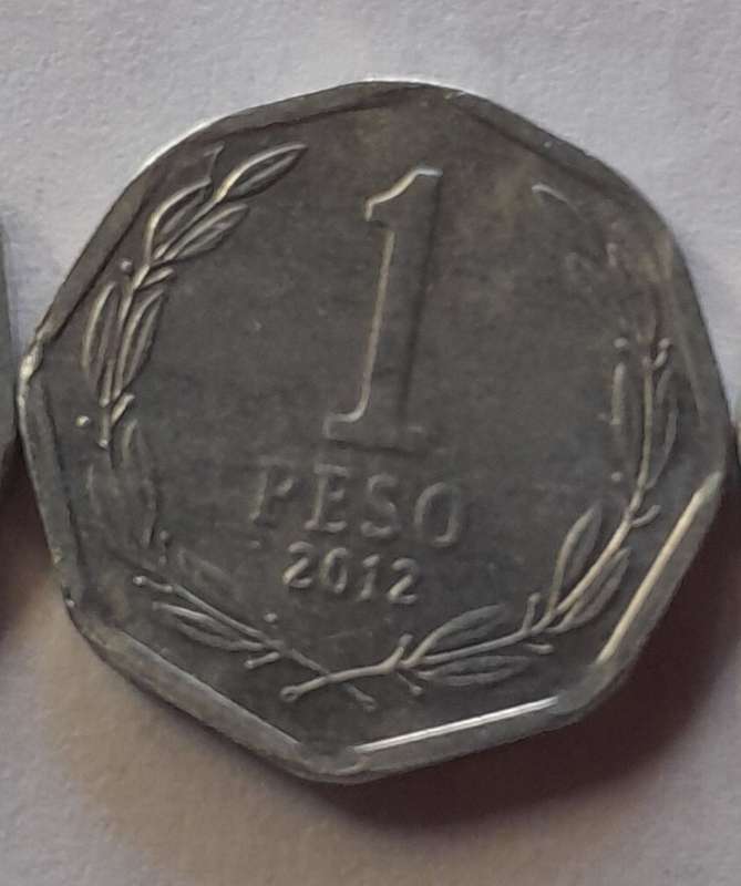 3 x 1 Peso Coins -  Chile 2012