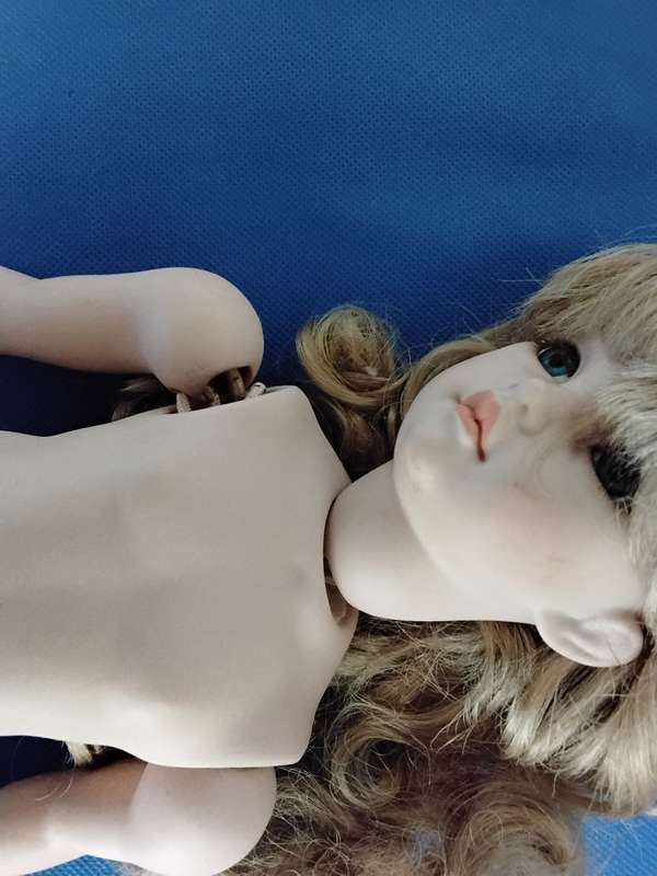 Vintage Paul Collection Full Porcelain Body Doll on Stand