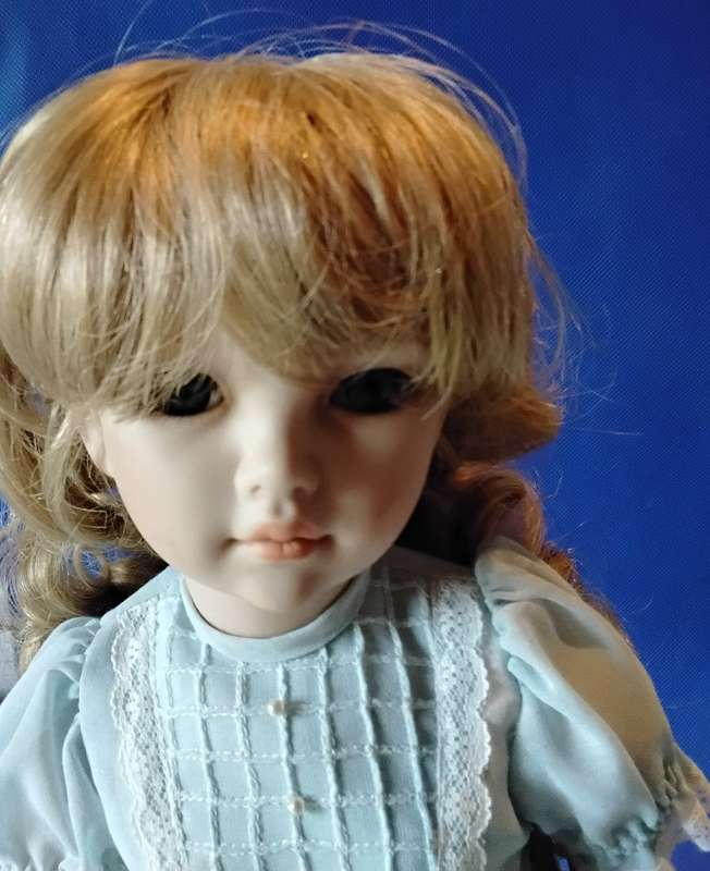 Vintage Paul Collection Full Porcelain Body Doll on Stand
