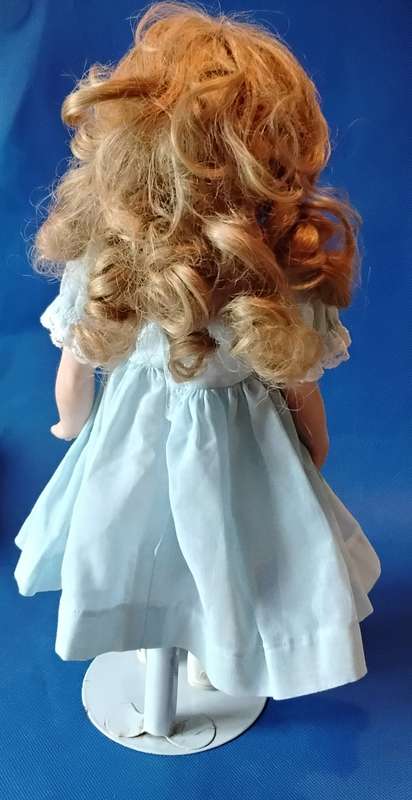 Vintage Paul Collection Full Porcelain Body Doll on Stand
