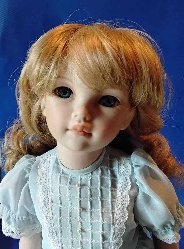 Vintage Paul Collection Full Porcelain Body Doll on Stand