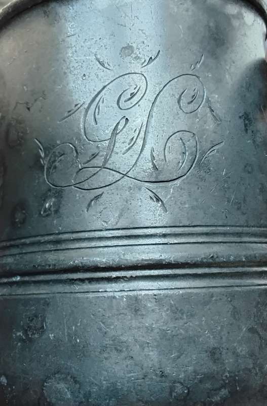Vintage British Pewter 1 Pint Tankard
