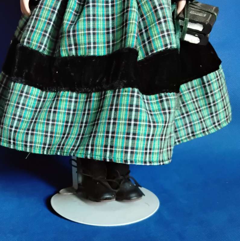 Vintage Porcelain Doll on Stand