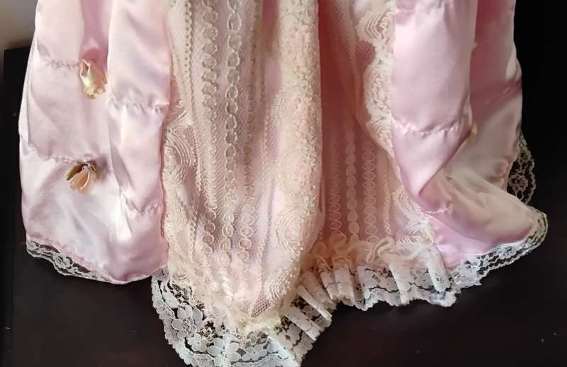 Large Vintage Porcelain Display Doll on Stand