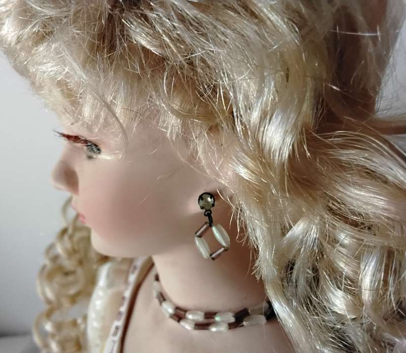 Large Vintage Display Doll on Stand