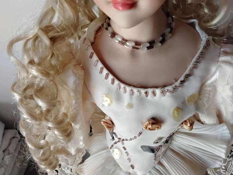 Large Vintage Display Doll on Stand