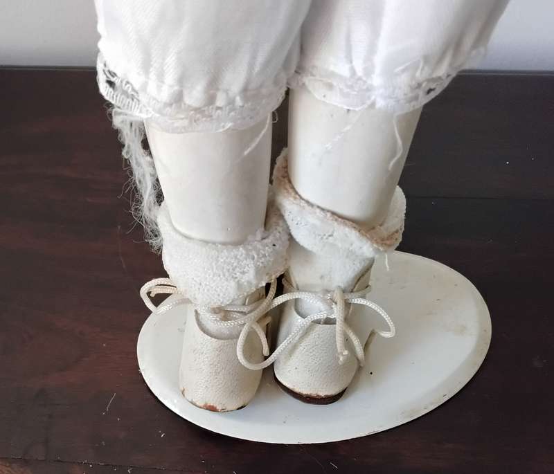 Vintage Porcelain Display Doll on Stand
