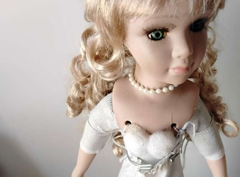 Vintage Porcelain Display Soll on Stand