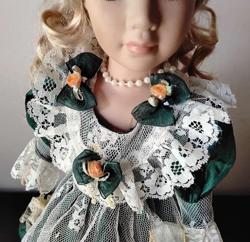 Vintage Porcelain Display Soll on Stand
