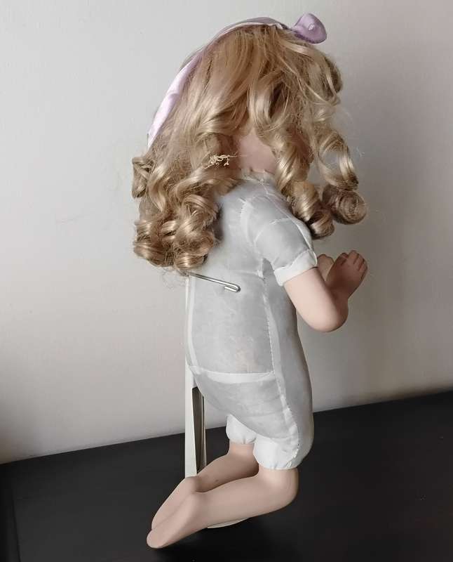 Vintage Porcelain Doll Kneeling in Prayer