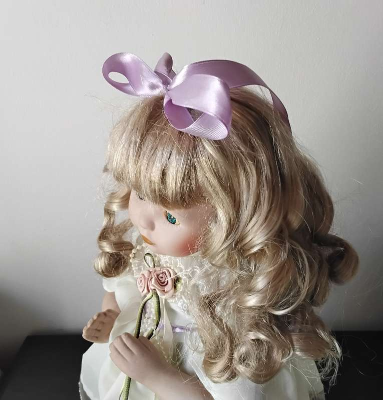 Vintage Porcelain Doll Kneeling in Prayer