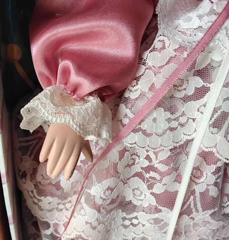 Collectors Choice Limited Edition Bisque Porcelain Doll with stand and COA