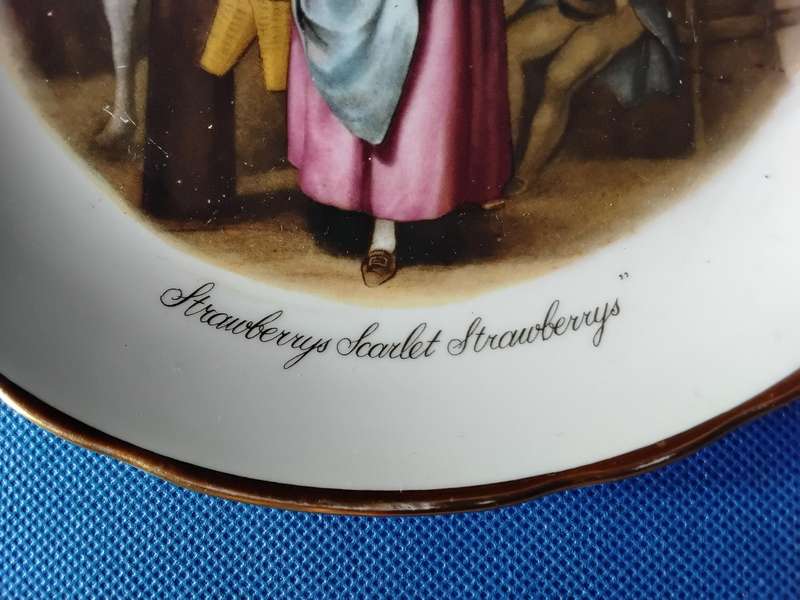 Tuscan Fine English Bone China "Cries of London" Strawberry Seller Display Plate